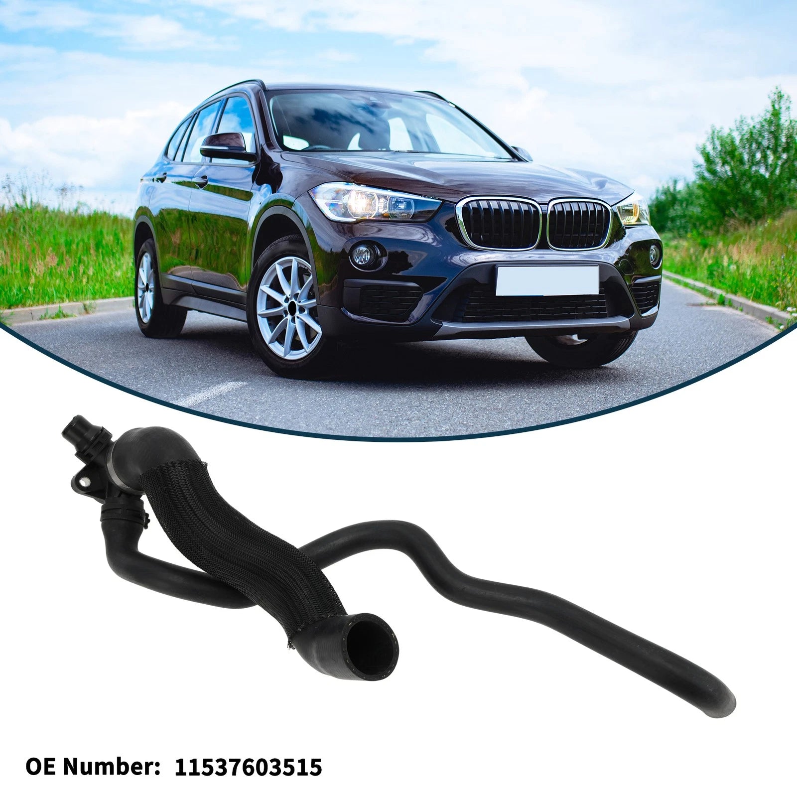 Heater Radiator Hose Replacement for BMW X1 (2012–2015) Black