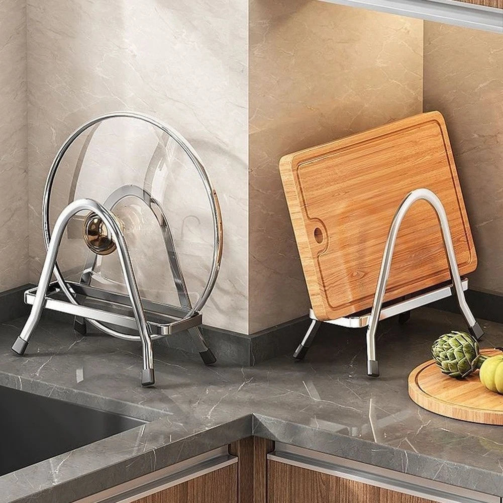 304 SS Cutting Board Holder for Various Boards and Lids