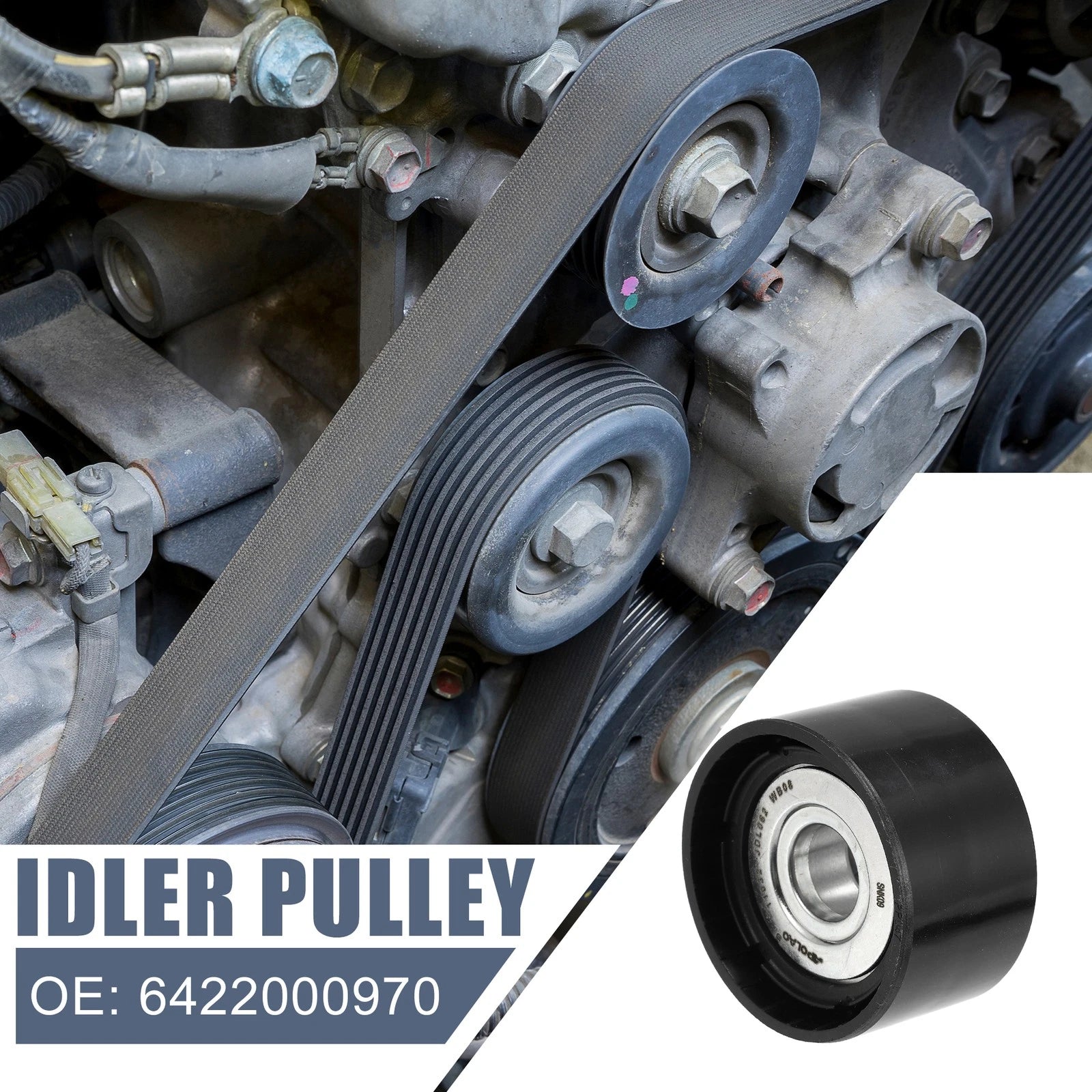 Drive Belt Idler Pulley Replacement for Mercedes-Benz C E S-Class (2014–2020)