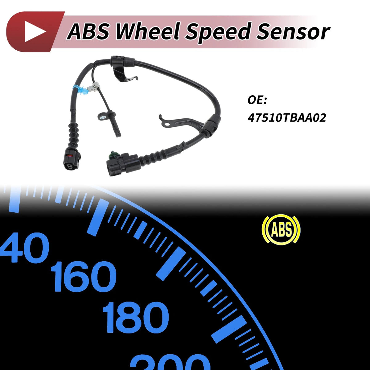 ABS Wheel Speed Sensor No. 47510TBAA02 for Honda Civic (2016–2021)