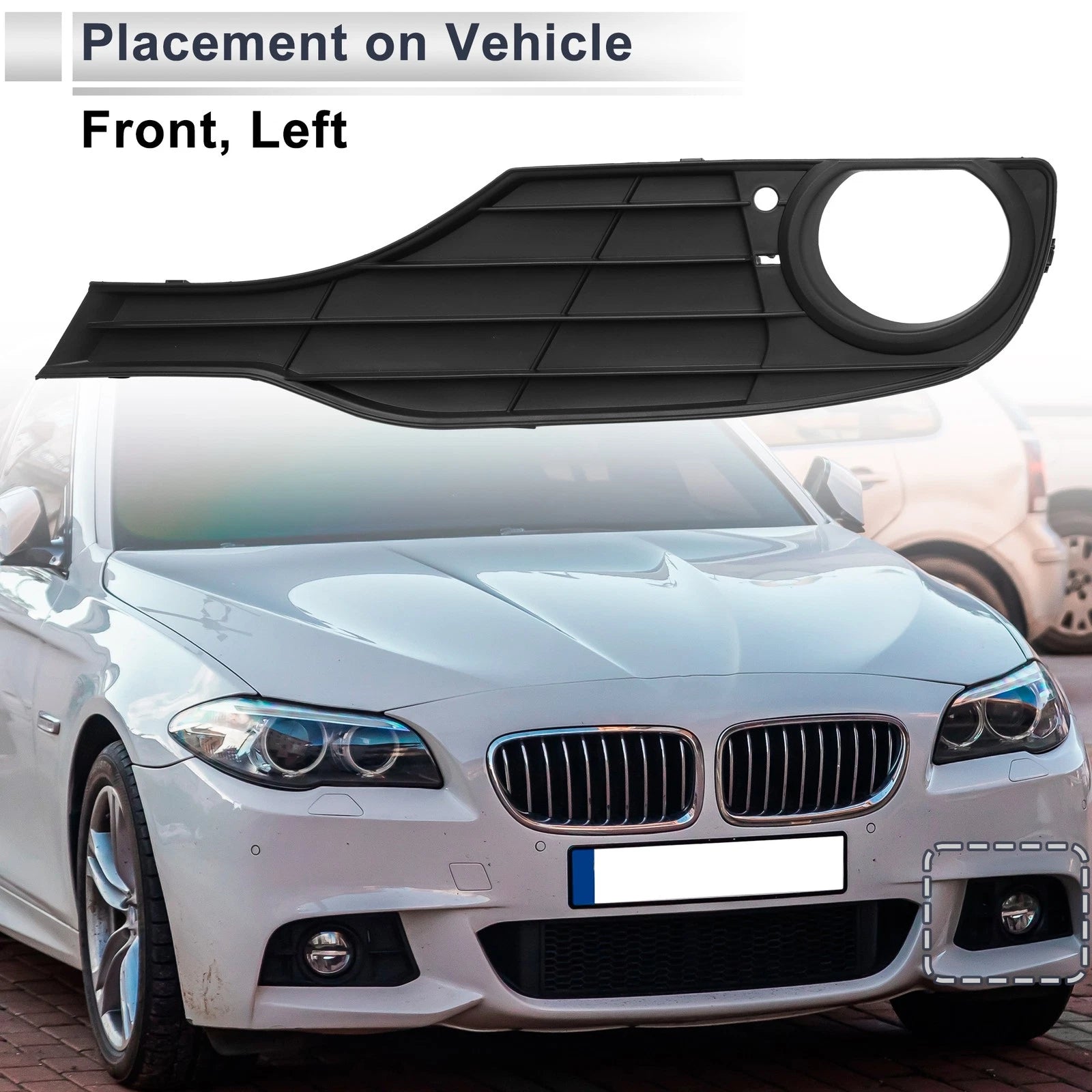 Left Front Fog Light Grill Replacement for BMW 320i (2013–2015)