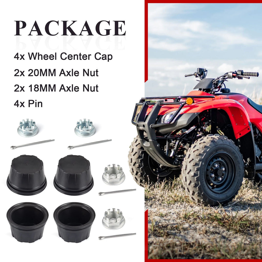 Wheel Center Cap with Nuts for Honda FourTrax Foreman 400 TRX400FW (1995–1998)
