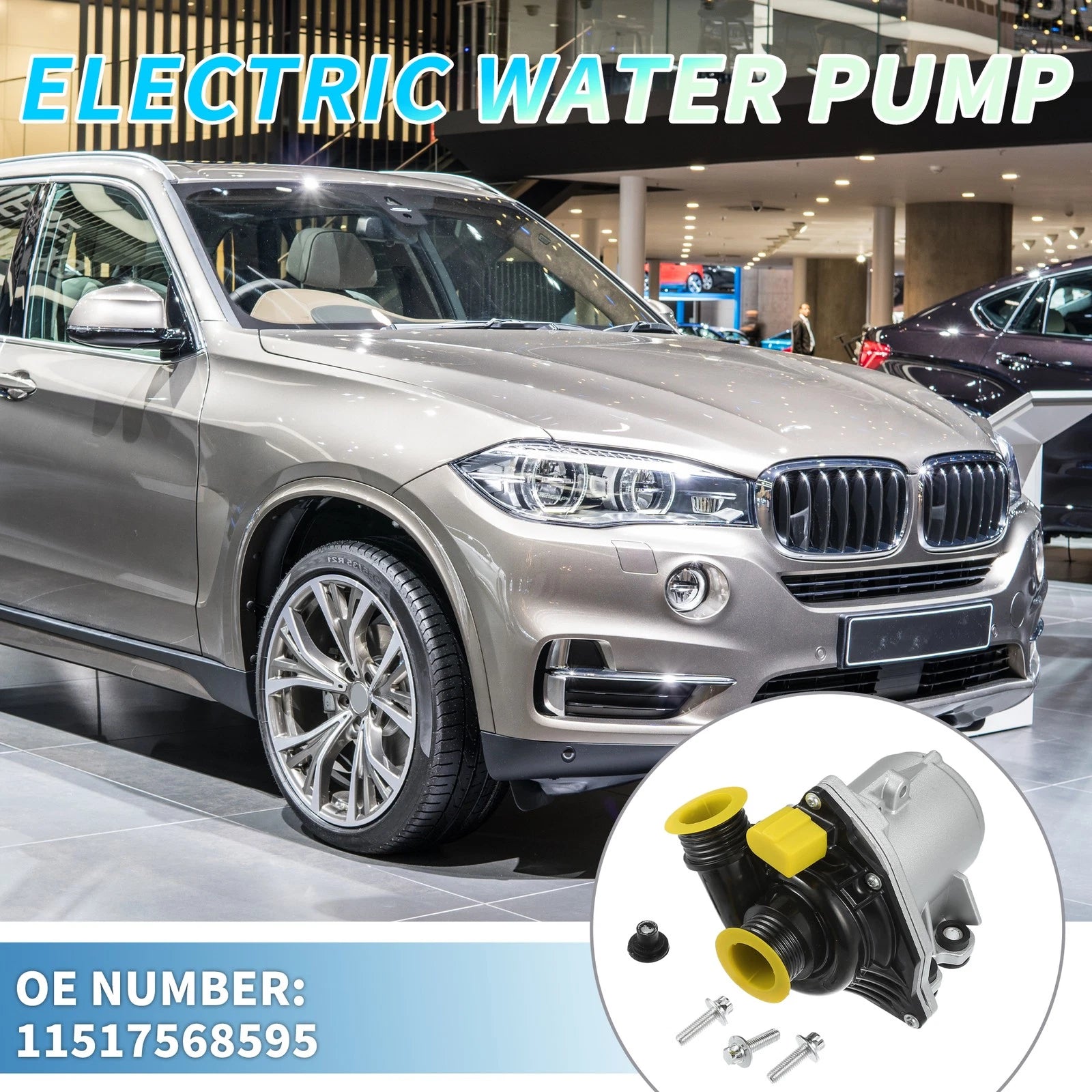 Electric Water Pump with Screws Kit for BMW X5 (2007–2010)
