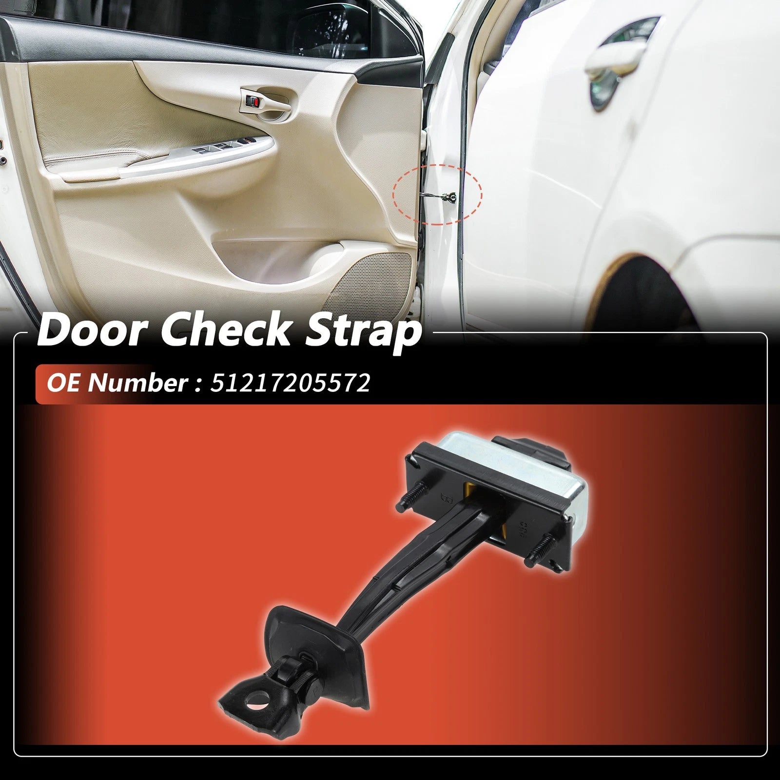 Front Door Check Strap for BMW X4 (2015–2018) 51217205572