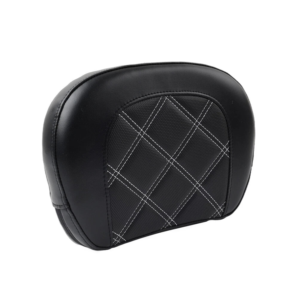 Sissy Bar Backrest Pad for Harley Electra Glide (2014–2023) - White Stitching