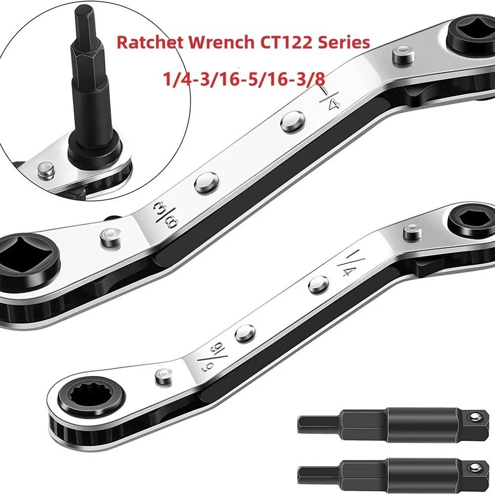 Professional HVAC Service Wrenches 1/4 3/16 5/16 3/8 Inch Ratcheting Design