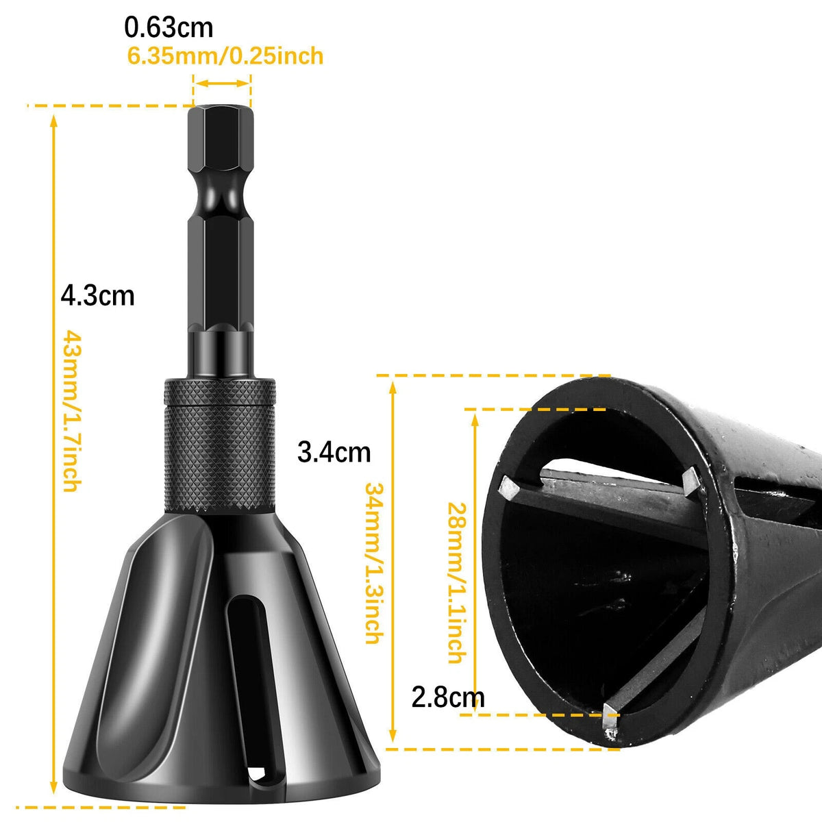 2Pcs Deburring External Chamfer Tool for Universal Use