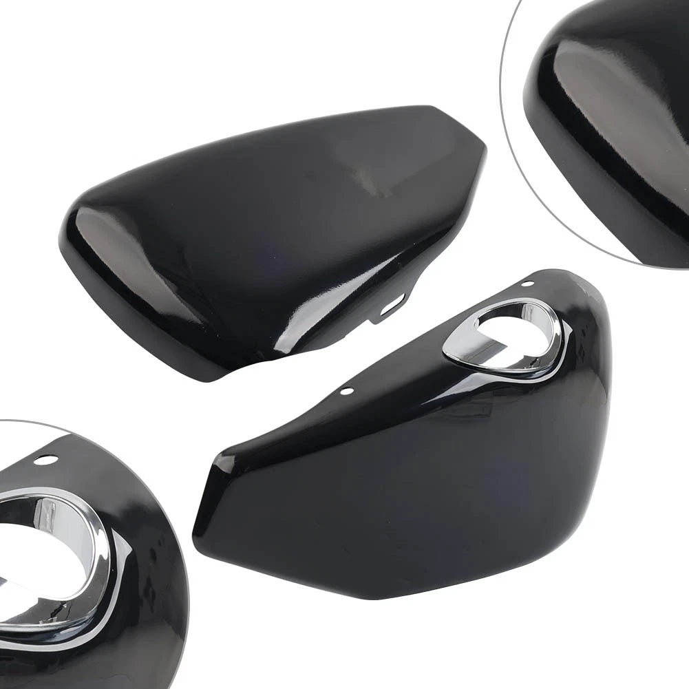 Vivid Black Battery Covers for Harley Sportster XL883 1200 (2014–2022)
