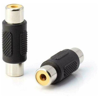 10Pcs RCA Female to Female Coupler Connector Adapter Socket Kit