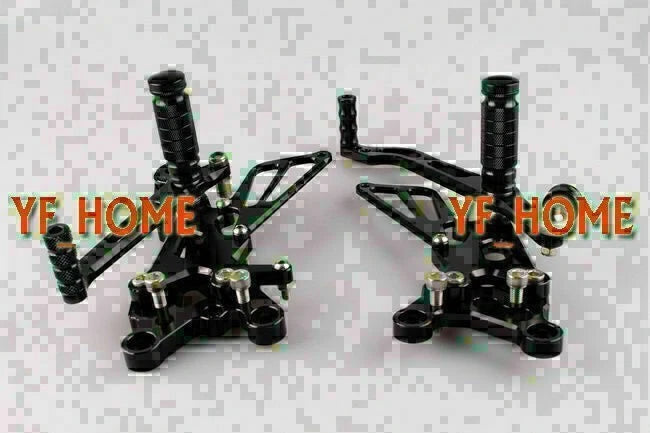 Adjustable Rearsets Foot Pegs for Yamaha YZF R6 (2006–2010) Black