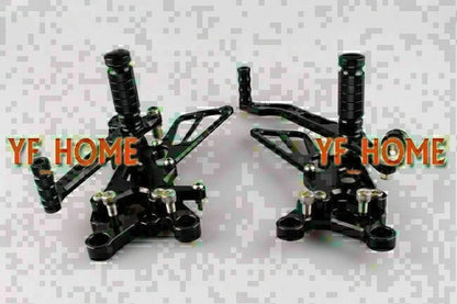 Adjustable Rearsets Foot Pegs for Yamaha YZF R6 (2006–2010) Black