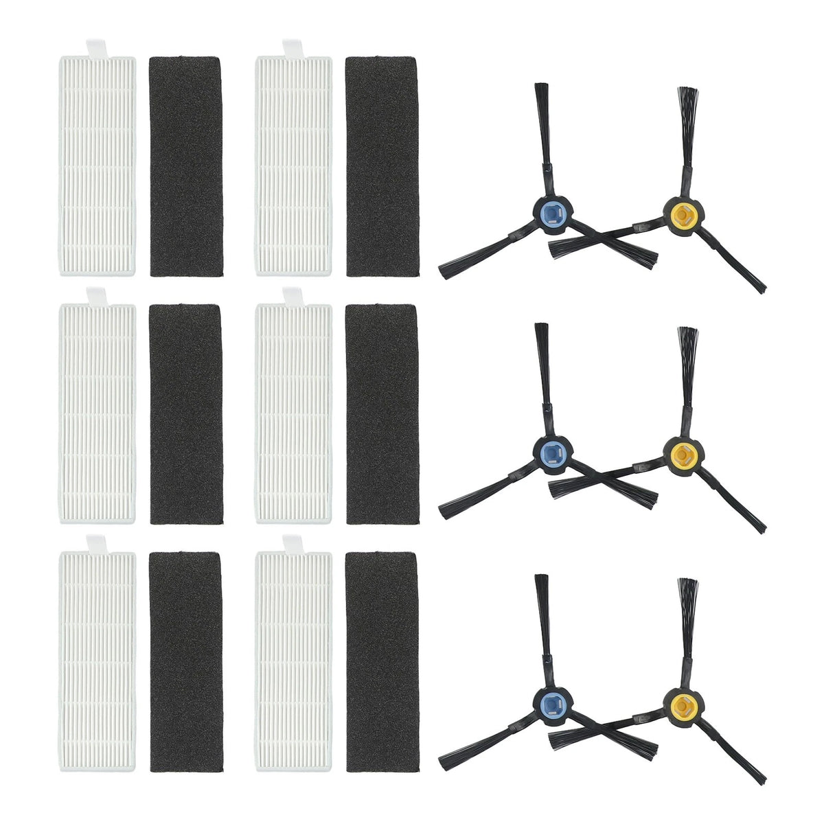 Filter Brush Replacement Kit for Silvercrest SSRA 1 Robot Vacuum Cleaner