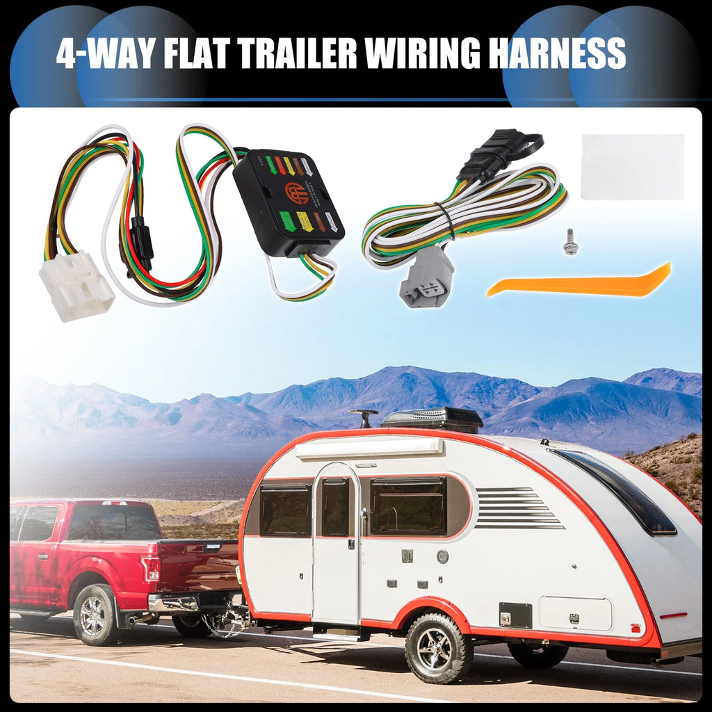 4-Way Flat Trailer Wiring Harness for Toyota Highlander (2020–2021)