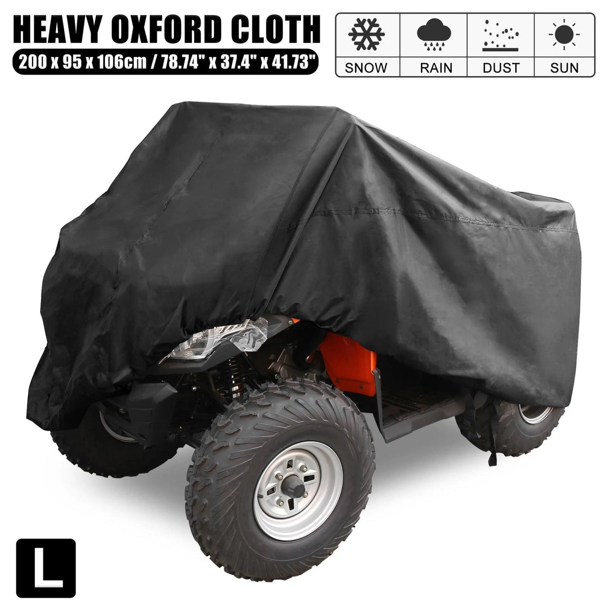 ATV Cover Waterproof Protection for Polaris and Honda Quad 4 Wheelers (79")