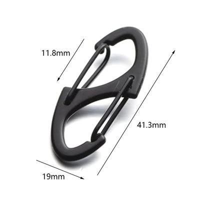 10Pcs Black Locking Zipper Clips for Backpack Travel Case