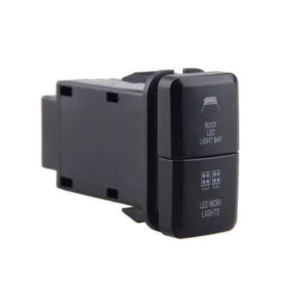 On-Off Push Switch for Toyota Prado Hilux Landcruiser (Blue Green LED)