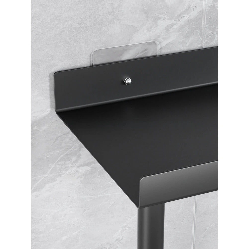 3 Tier Wall Mounted Bathroom Shelf for No Drill Shower Towel Rack