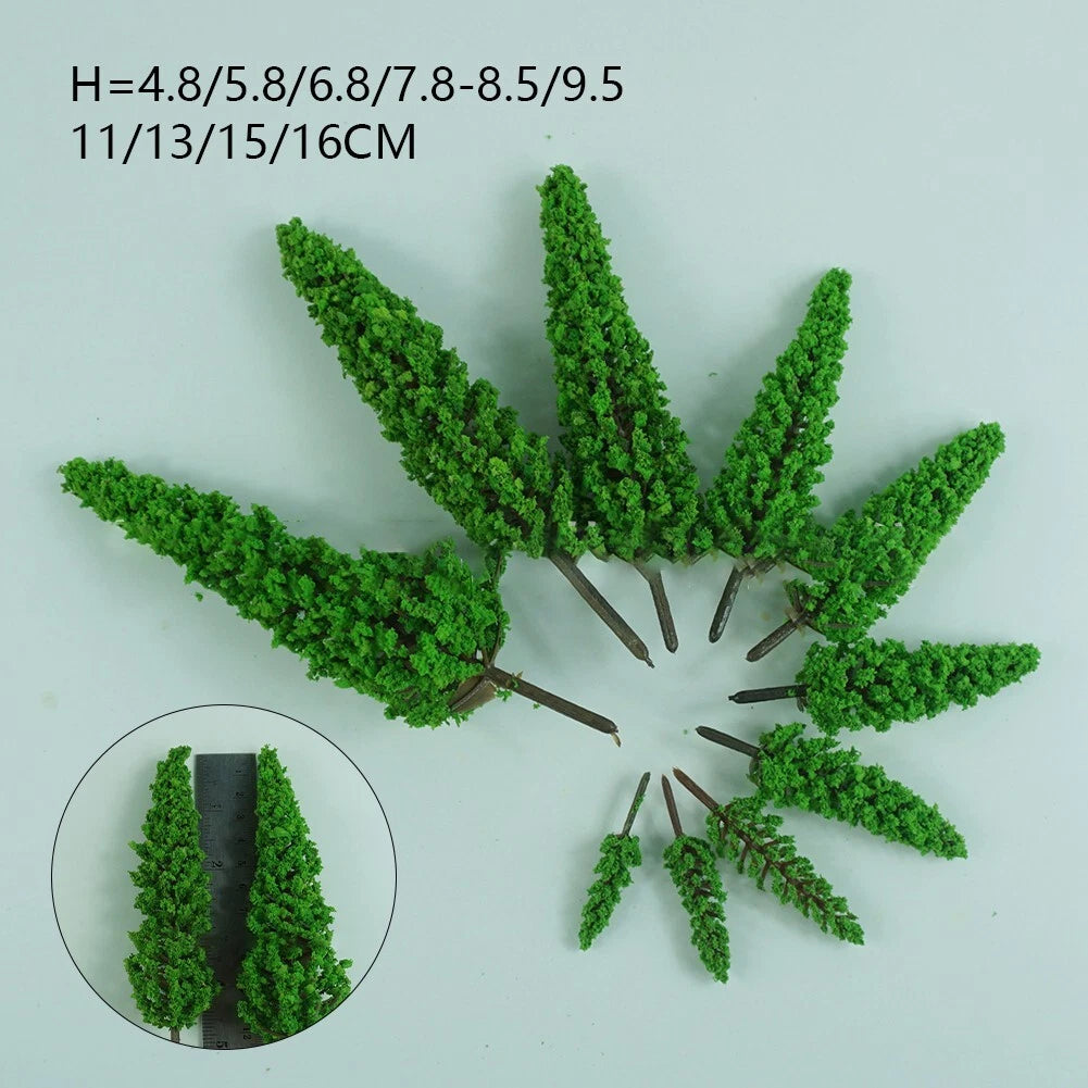 10 Pine Model Trees for Train-Railroad Diorama Landscape Scenery