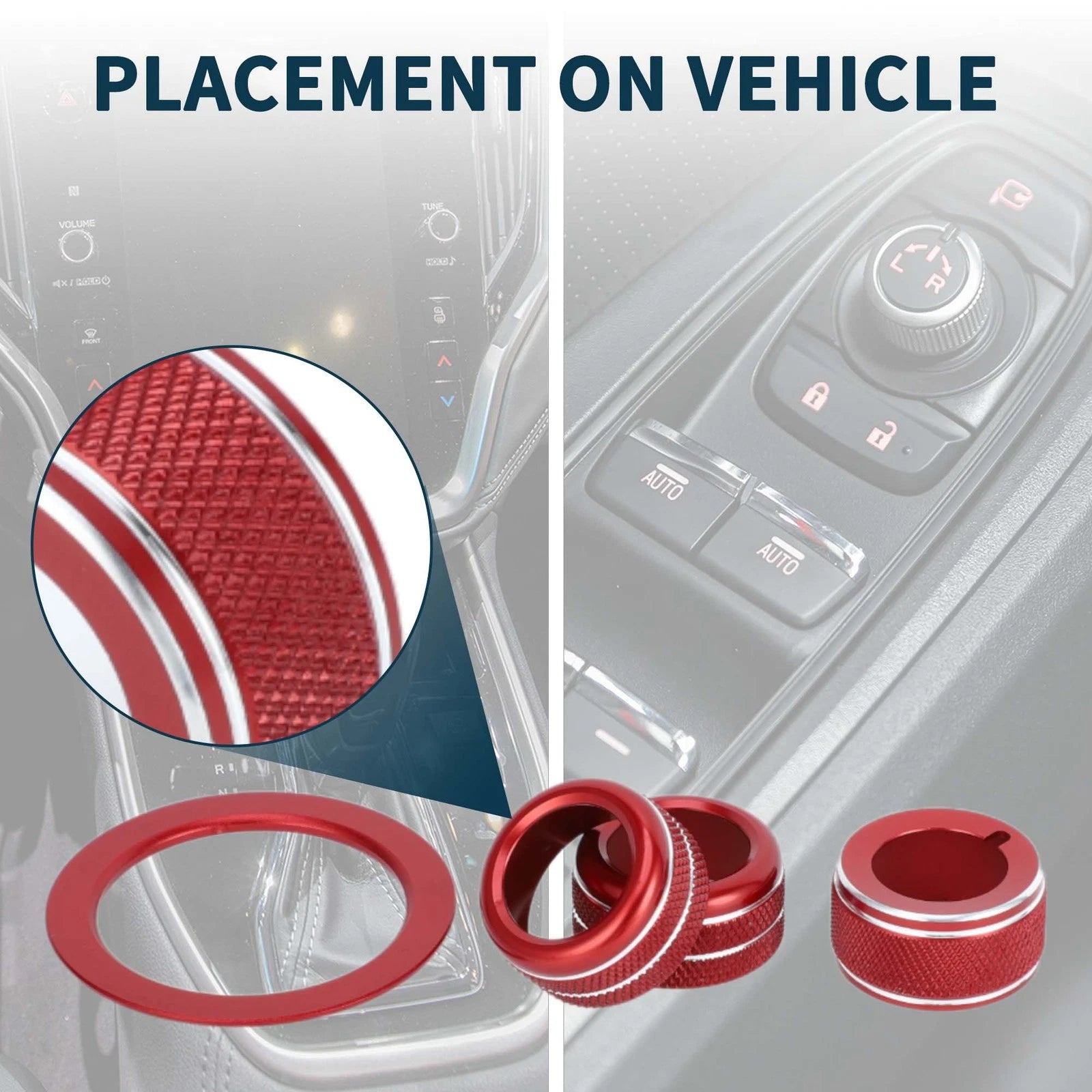Engine Start Mirror Switch Knob Cover 4 Pcs for Subaru WRX (2022–2023)