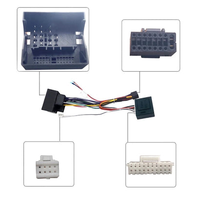 16-Pin Power Wiring Harness Connector For 07-10 Ford C-max Focus Android Stereo