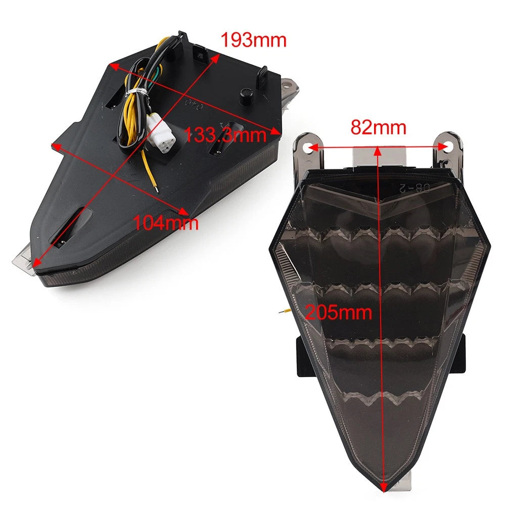 Integrated LED Brake Tail Light Turn Signal for Yamaha YZF-R6 (2008–2016)