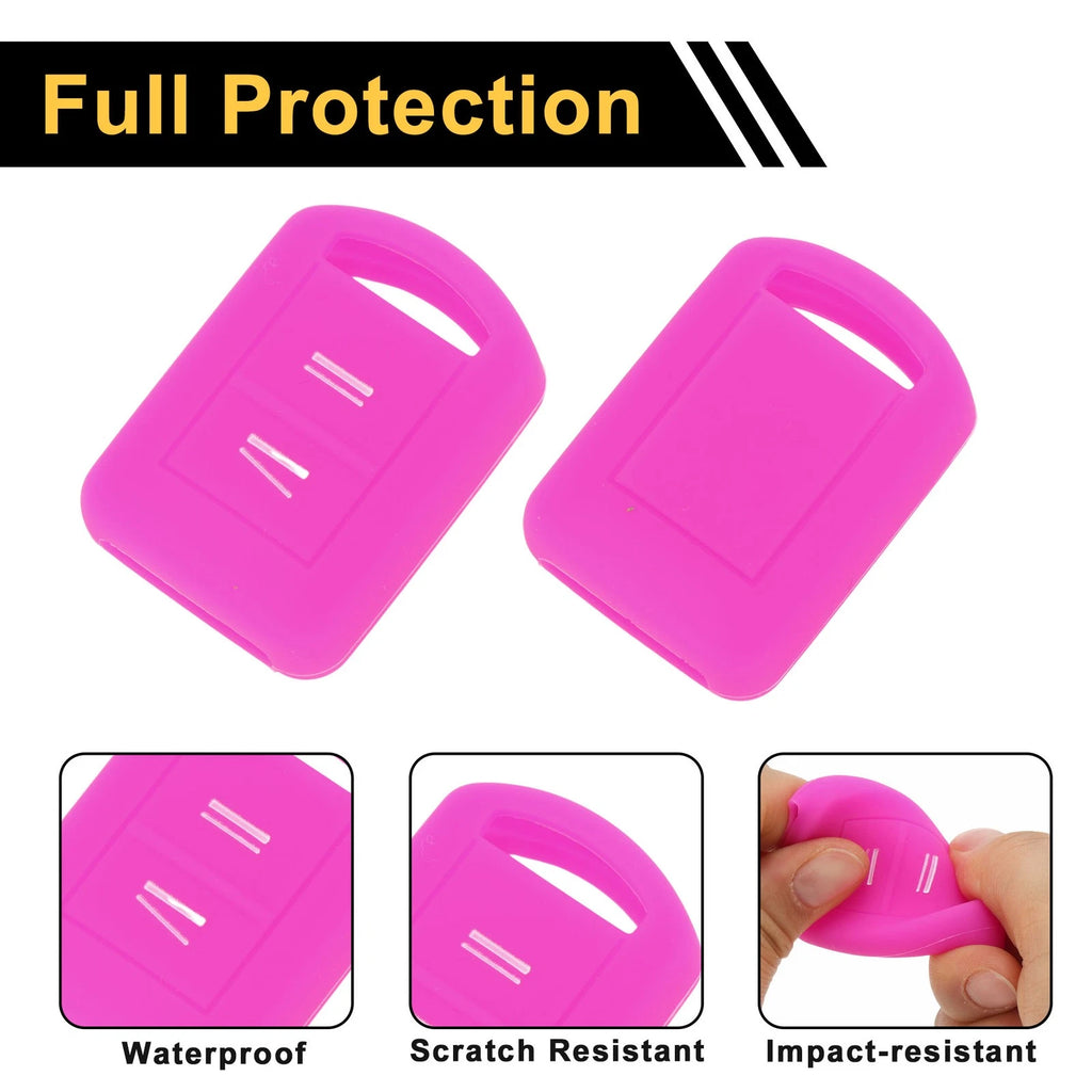 Silicone Car Key Case for Opel Corsa C (2000–2006) - 2 Buttons