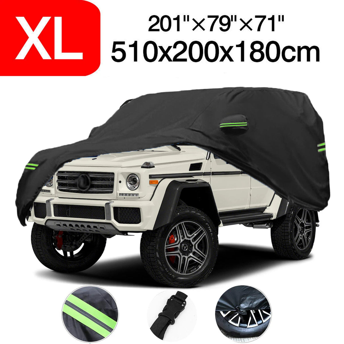 Full SUV Car Cover for All Makes and Models (Waterproof, Dust Resistant)