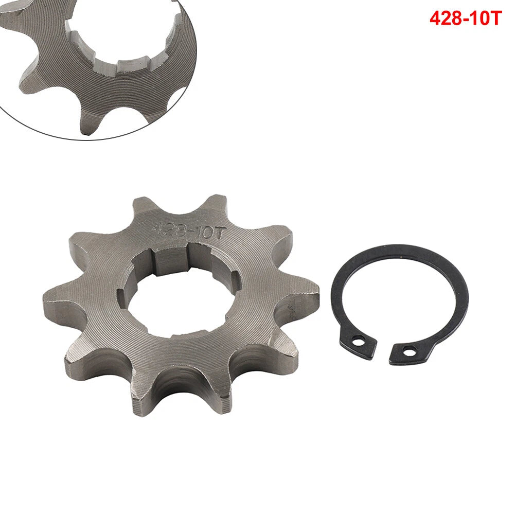 10T Front Sprocket for 125cc ATV Pit Dirt Quad Bike (Black, 428 Chain, 20mm)