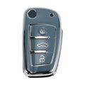 Key Case Slate Blue Edge TPU for Audi A1 A3 with 3 Buttons (2009–2020)