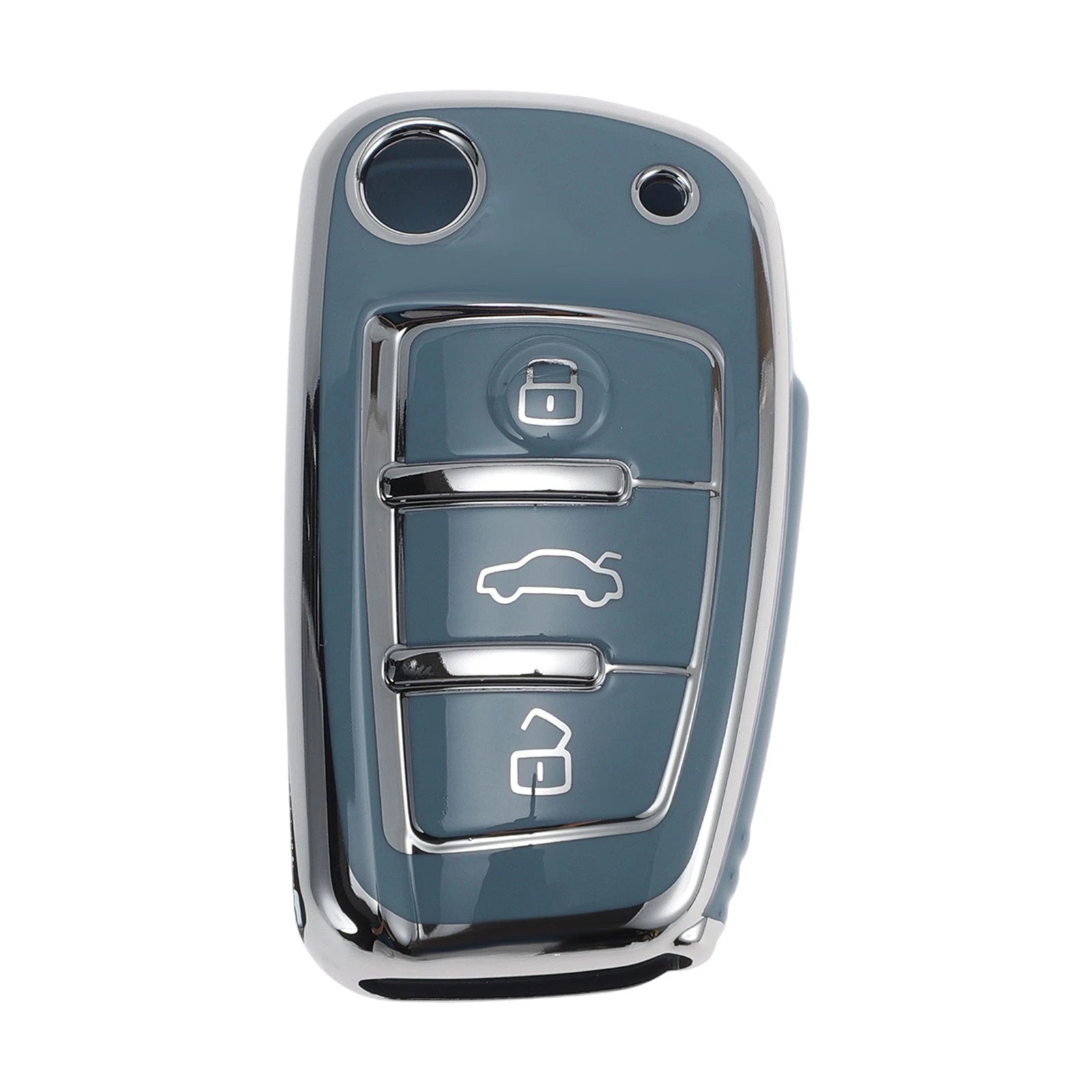 Key Case Slate Blue Edge TPU for Audi A1 A3 with 3 Buttons (2009–2020)