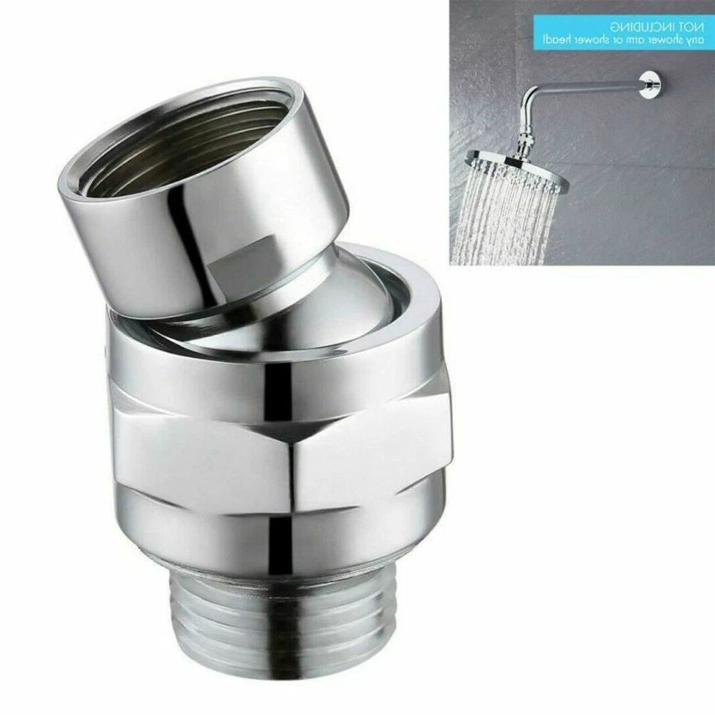 Shower Arm Ball Joint Adapter for Bathroom (Adjustable Chrome)