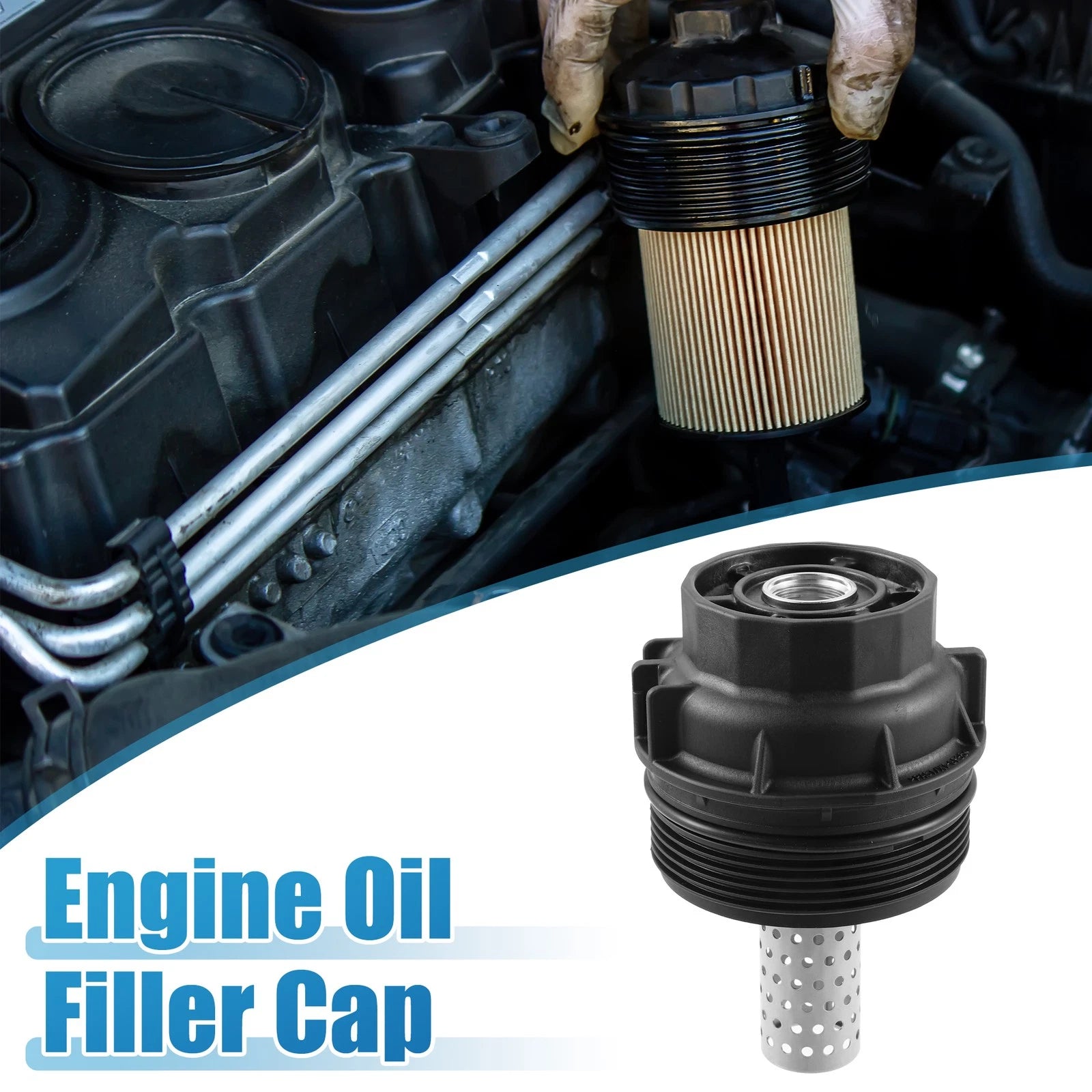 Engine Oil Filter Housing Cover Cap Replacement for Toyota Tundra (2008–2021)