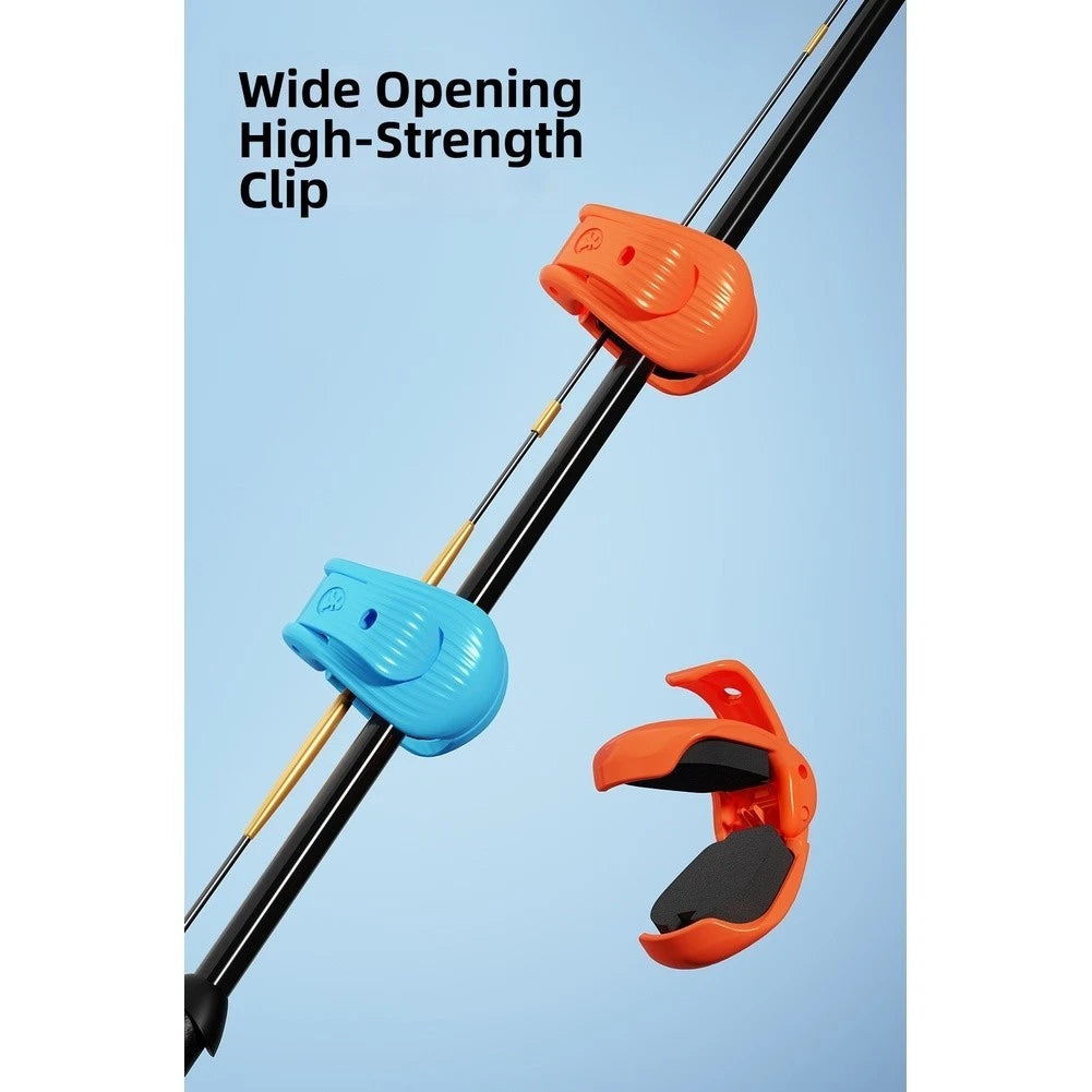 Fishing Rod Clamp Holder with Hook Hole and 2 Locking Modes