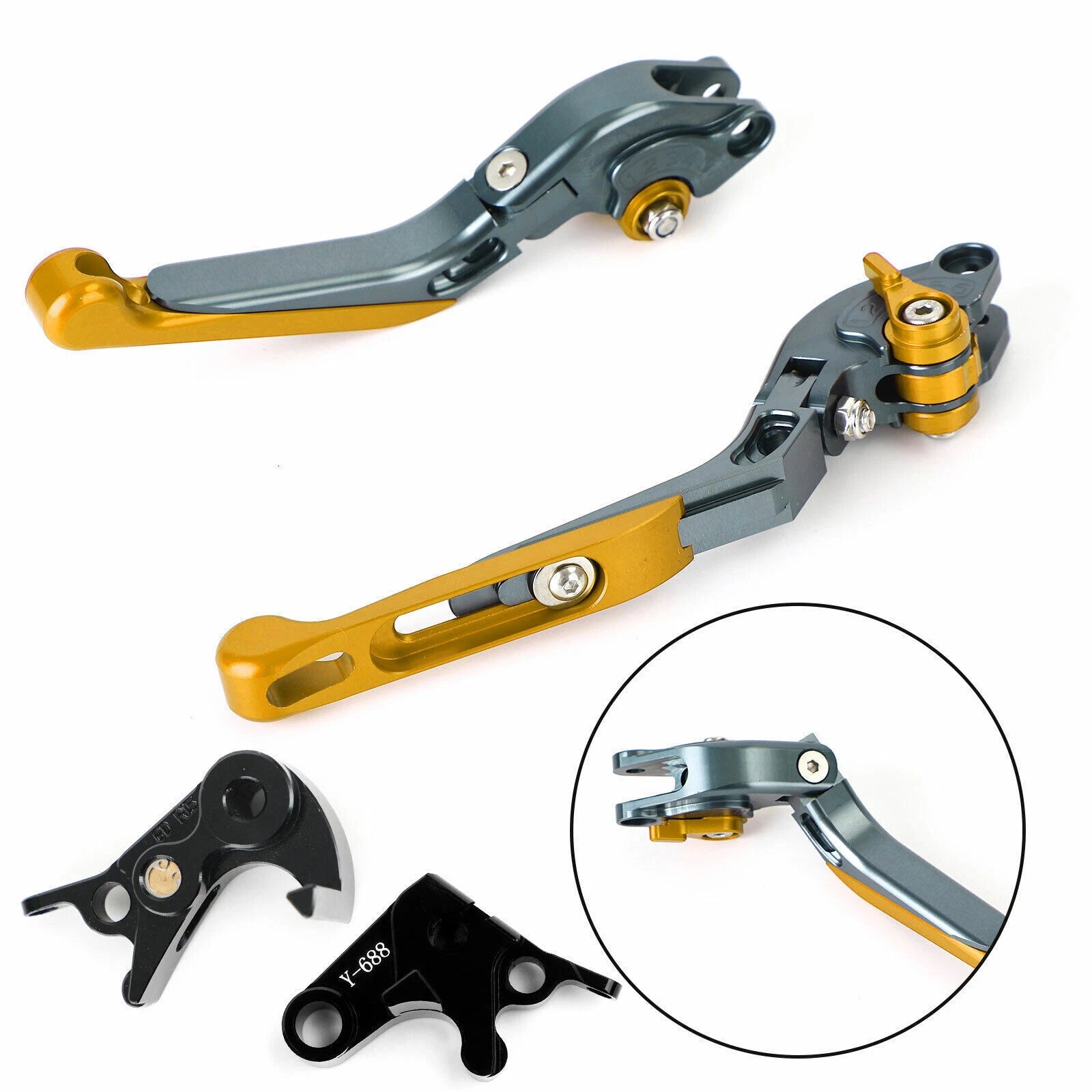 Adjustable Clutch Brake Lever for Yamaha MT-09 Tracer 900/GT (2021–2022) YZF R6 Gold