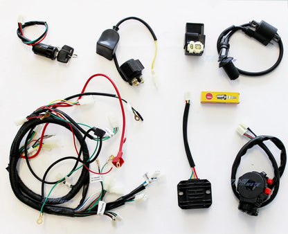Carburetor & Electric Engine Wiring Harness for GY6 150cc Quad ATV (2000–2023)
