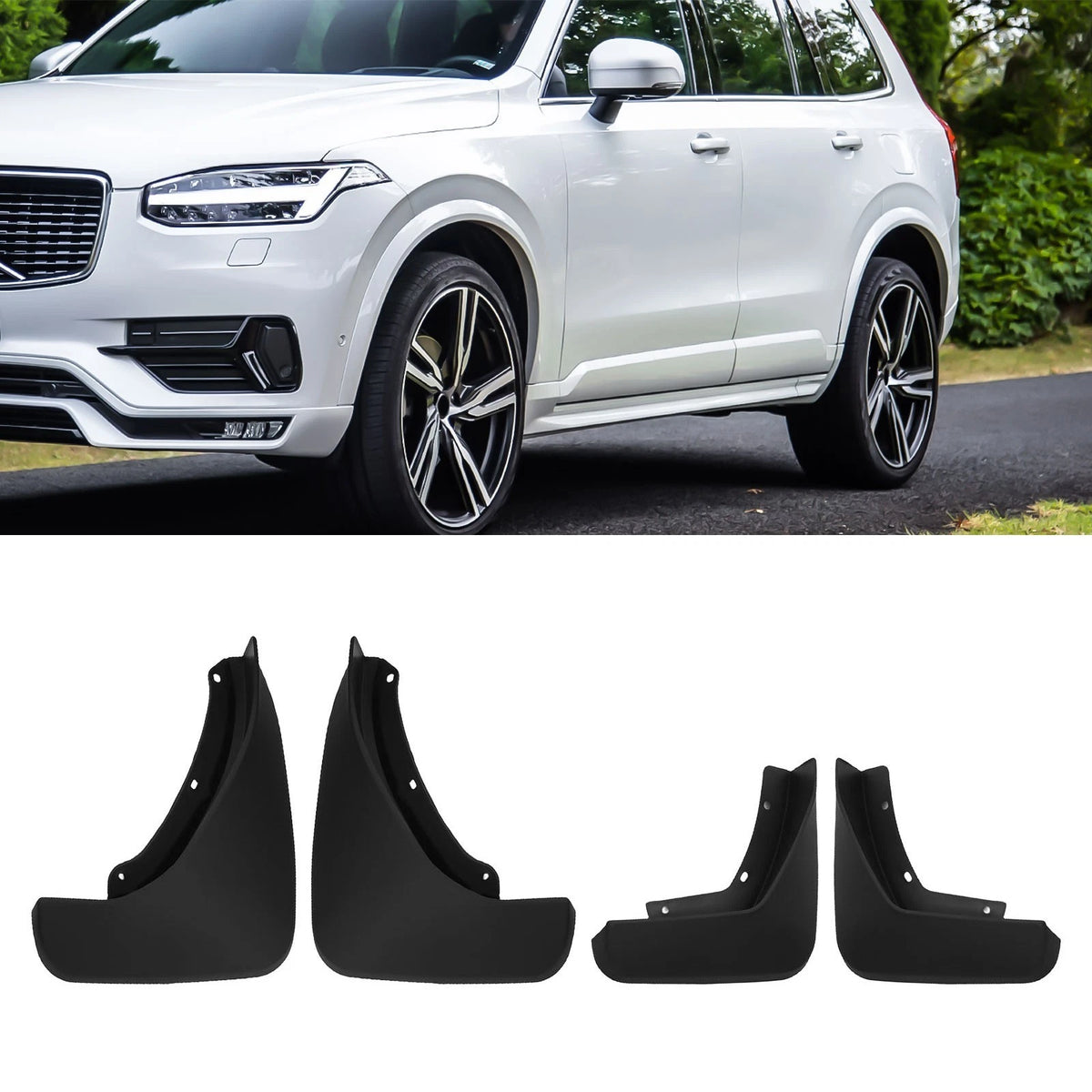Mud Flaps Splash Guard for Volvo XC90 (2003–2021) - ABS, Black
