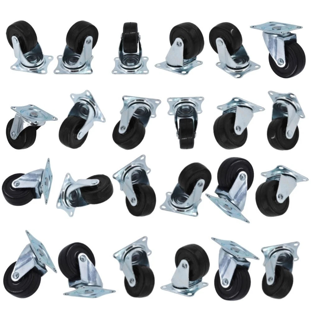 24 Pack 2" Swivel Caster Wheels for Heavy Duty Applications
