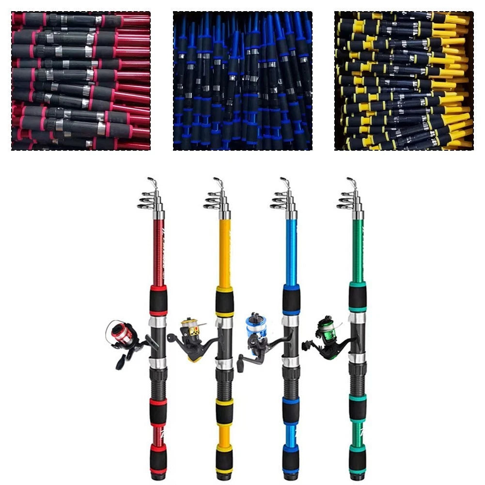 1 8m Lightweight Telescoping Fishing Pole Complete Set with Accessories