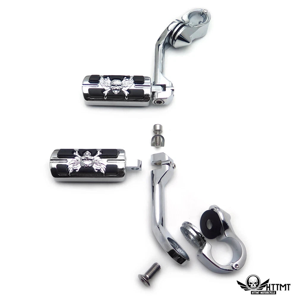 5" Chrome Foot Peg Kit for Harley Fat Boy