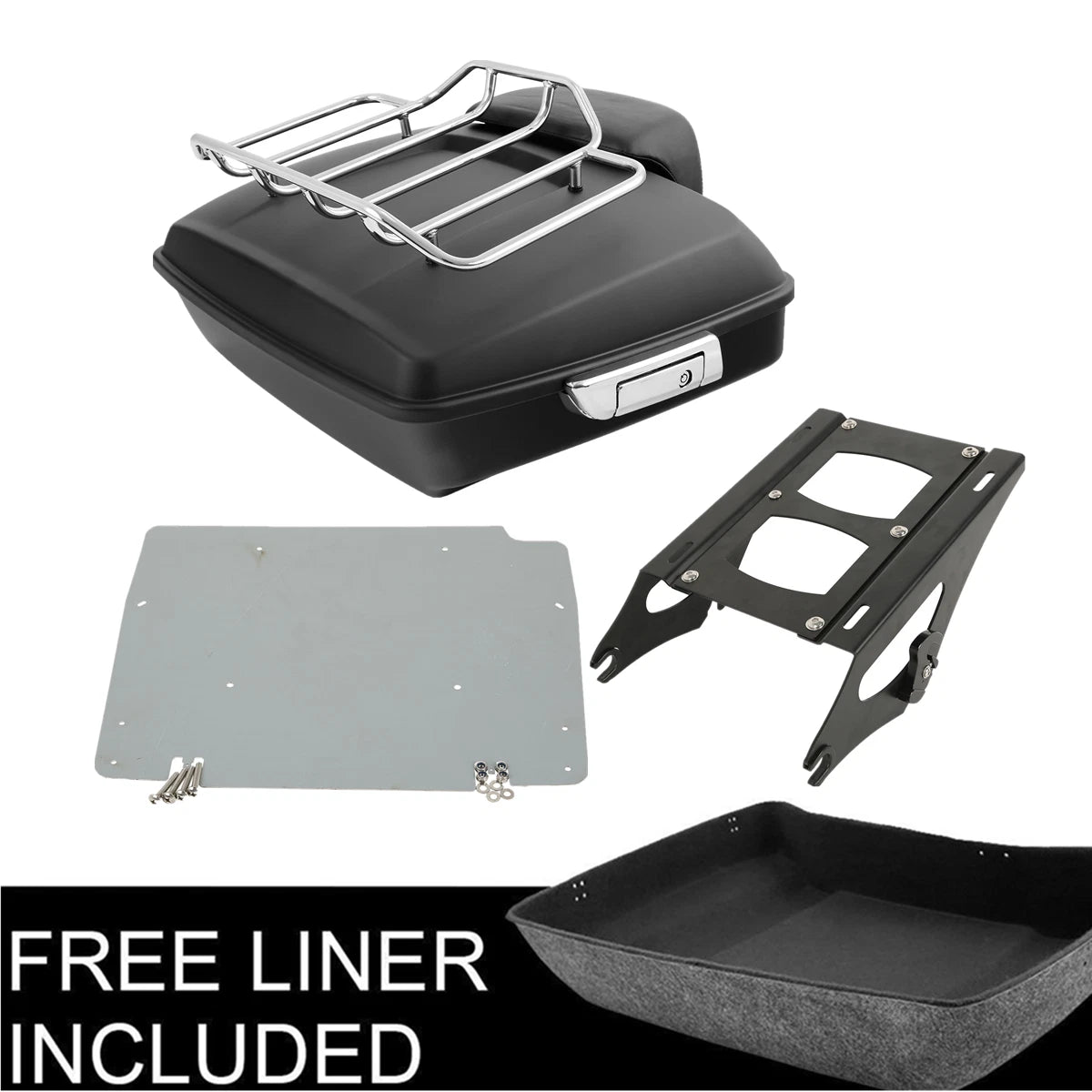 Trunk Pad Plate Mount Rack for Harley Touring (2014–2025)