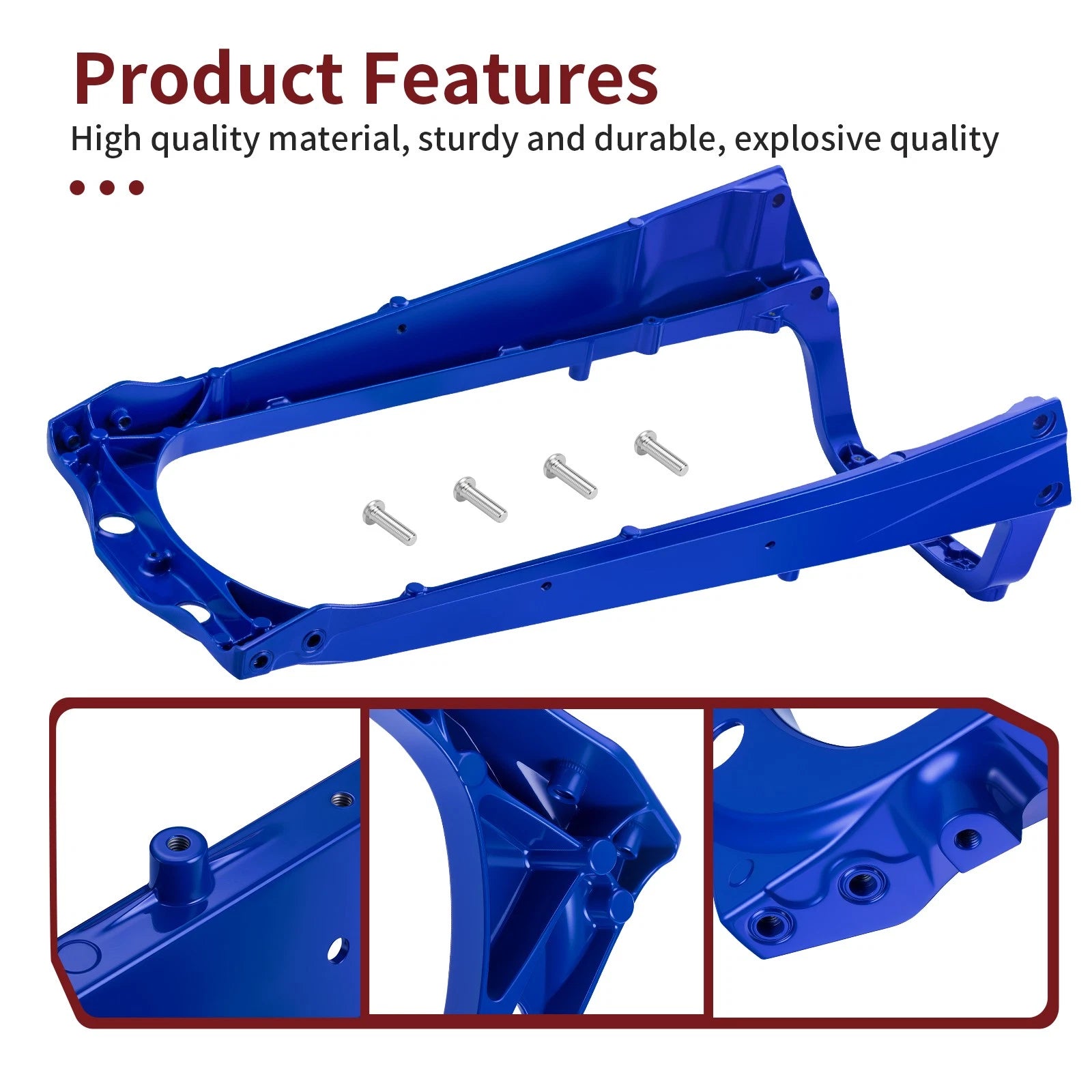 Aluminum Sub Frame & Bolts for Yamaha Raptor 700/R (2006–2024) YFM700 YFM700R BLUE