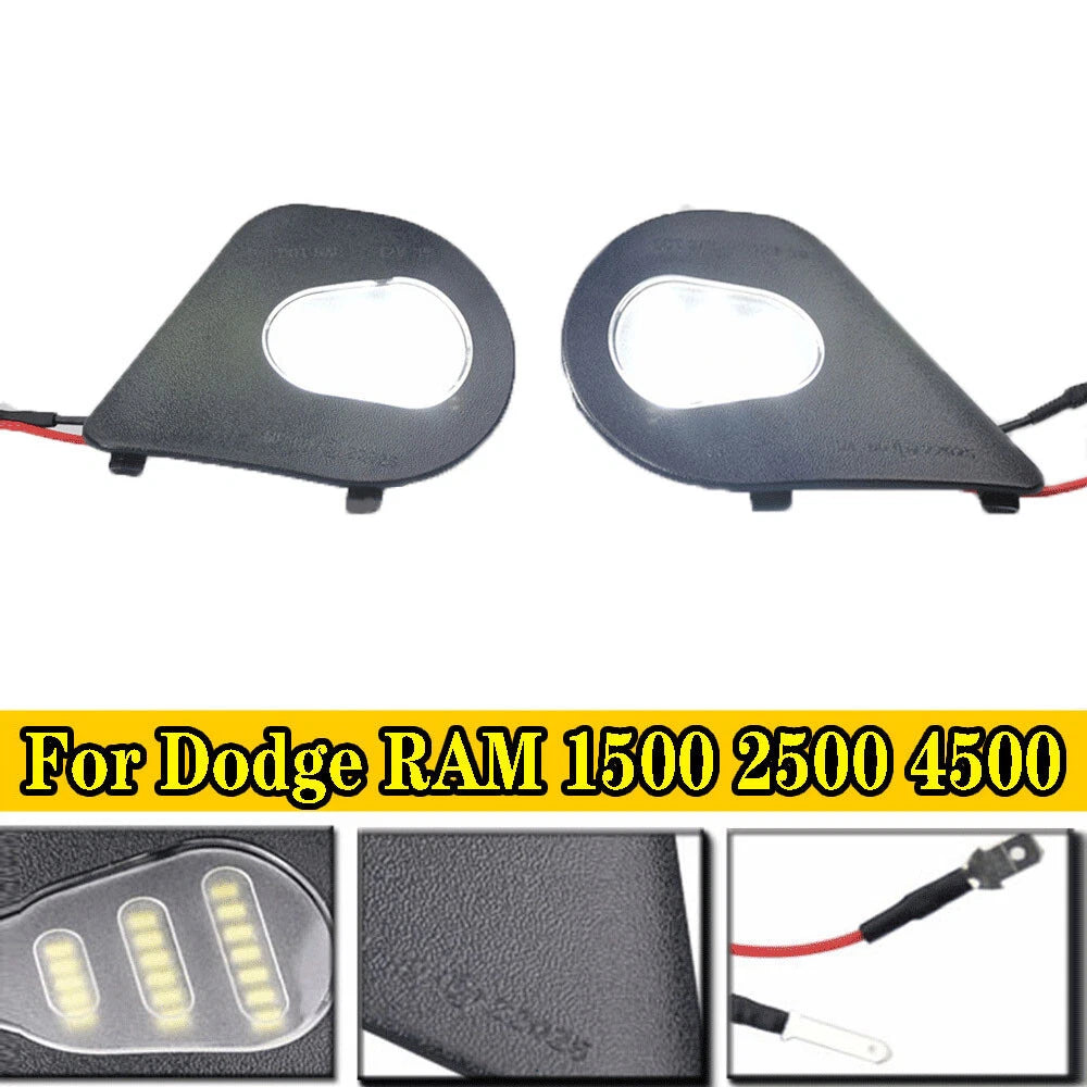 1 Pair Under Mirror Light for Dodge Ram 1500 2500 3500 4500 (68087238AA, 68087239AA, 68302824AA, 68302825AA)