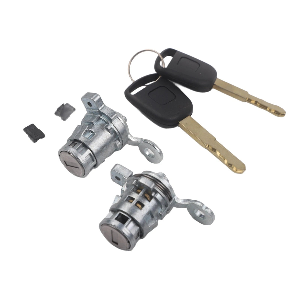 For Honda OEM Compatible Front Driver Passenger Side Locks and Key Assembly Set