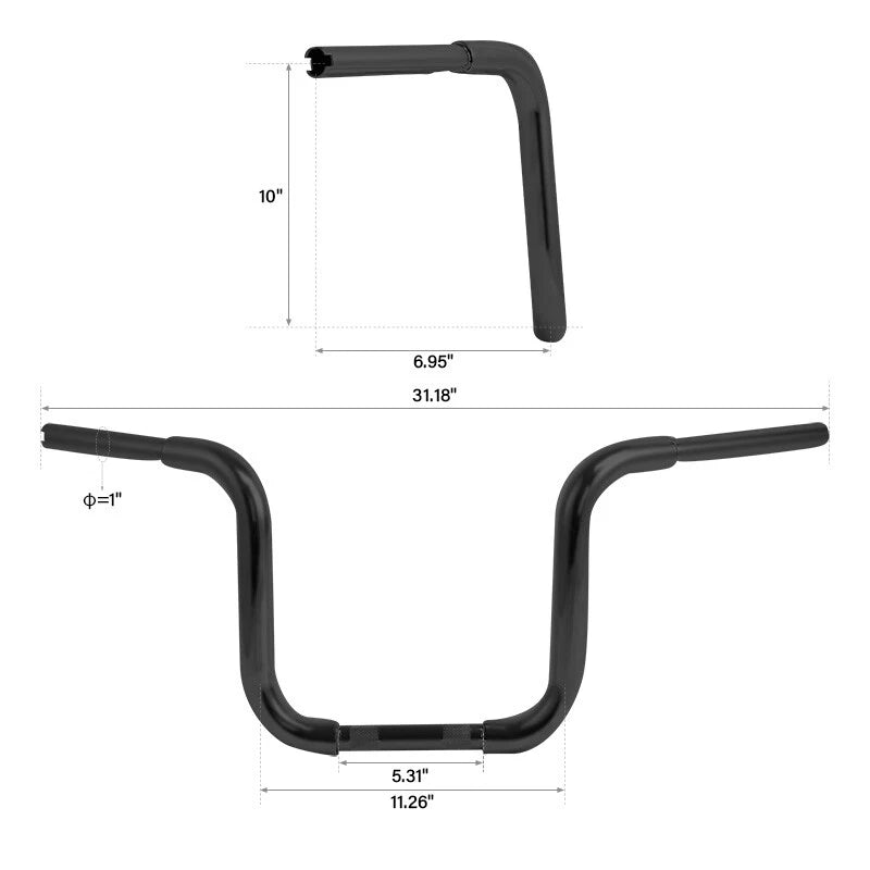 Ape Hanger Handlebar 1-1/4" for Harley Sportster (10-20 Inch)