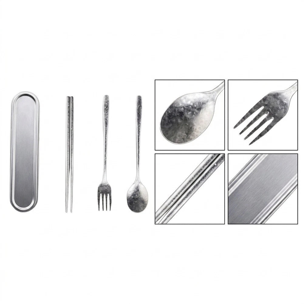 Set of 4 Lightweight Pure Titanium Tableware Rust Resistant