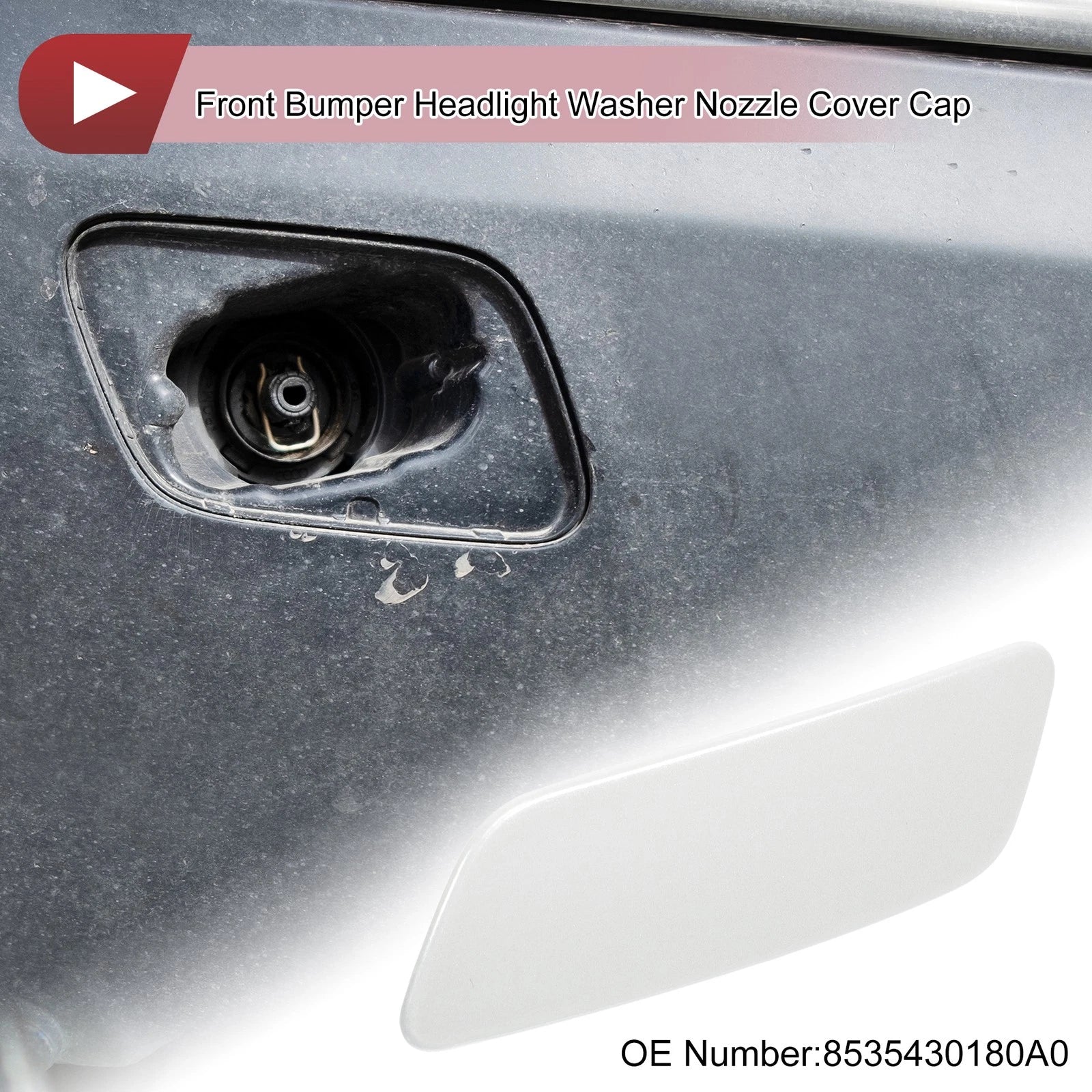 Washer Nozzle Cover Cap Front Left for Lexus GS200t (2016–2019) White
