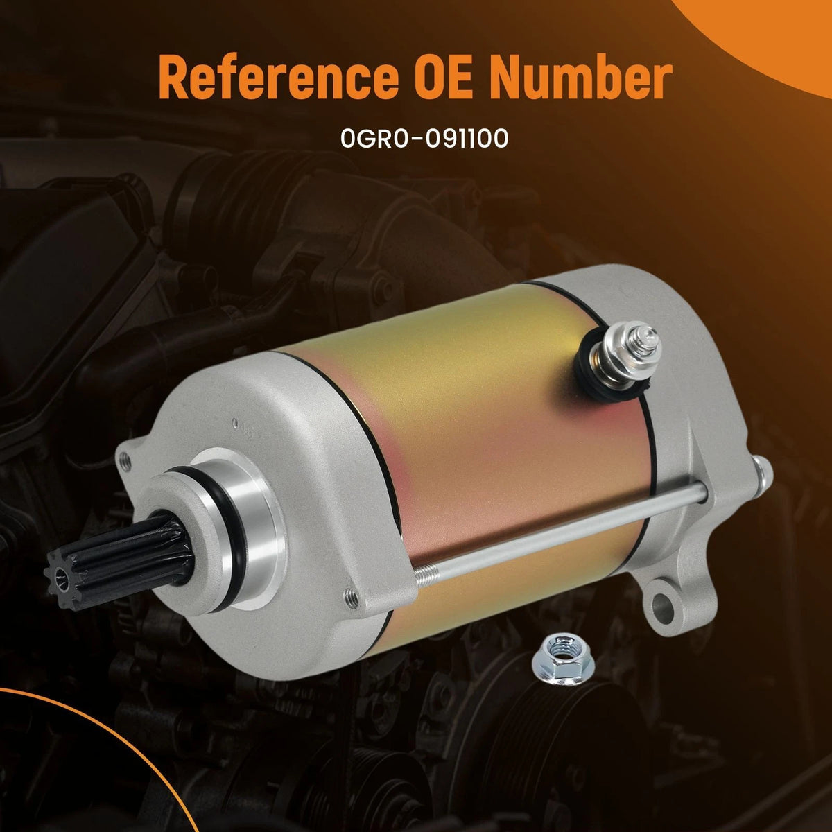 12V Starter Motor for CFMoto CForce 500 HO (2018–2019) 0GR0-091100