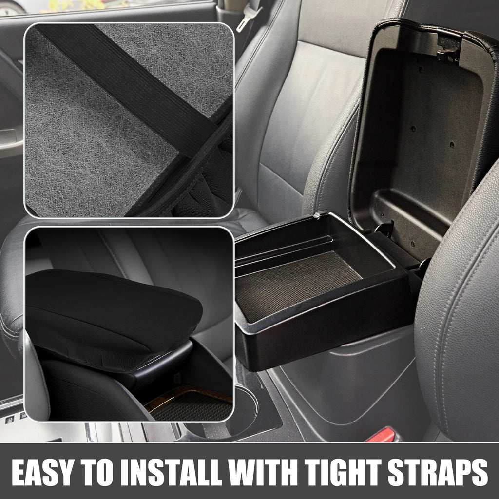 Center Console Armrest Seat Box Cover for Dodge Durango (2011–2020) Black