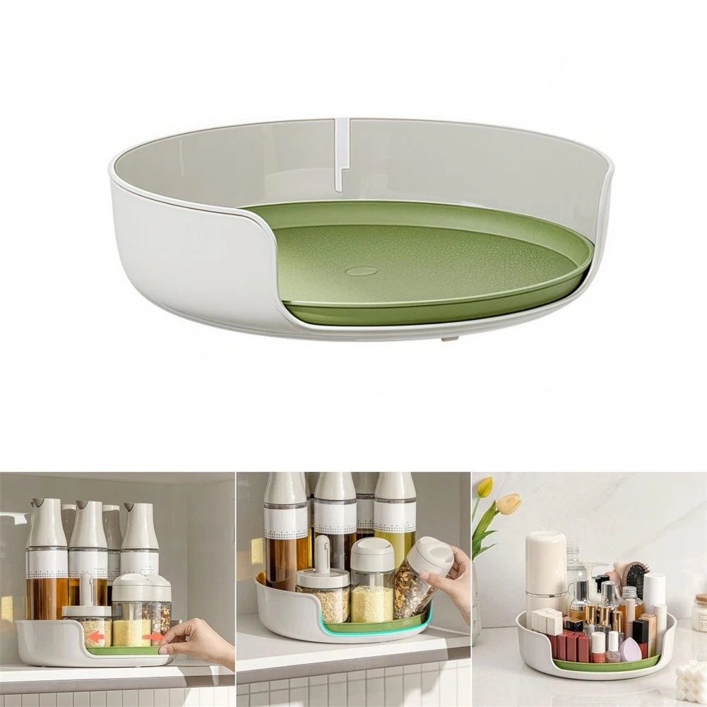 11 Inch Lazy Susan Rotating Storage Tray for Spices and Condiments
