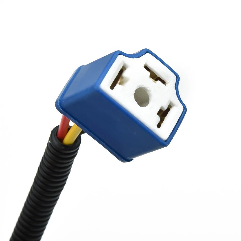 H4 Socket Connector 9003 Headlight for Car (Plastic + Ceramic)